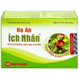 Viên hỗ trợ giảm huyết áp cao Hạ Áp Ích Nhân (4 vỉ x 10 viên)