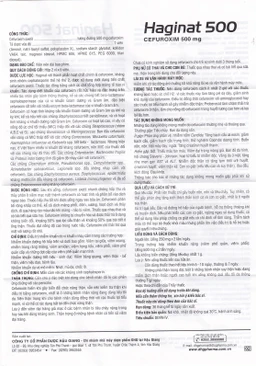 Thuốc Haginat 500 DHG điều trị nhiễm khuẩn (2 vỉ x 5 viên)