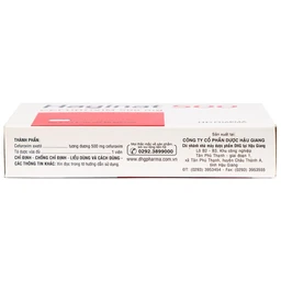 Thuốc Haginat 500 DHG điều trị nhiễm khuẩn (2 vỉ x 5 viên)