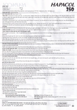 Bột Hapacol 250 DHG giảm đau, hạ sốt (24 gói)