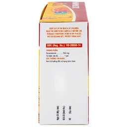 Bột Hapacol 250 DHG giảm đau, hạ sốt (24 gói)