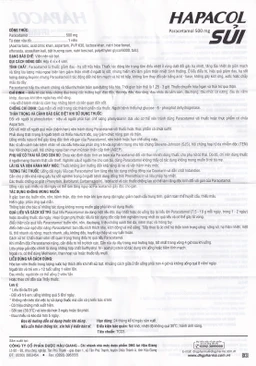 Viên sủi Hapacol 500 DHG giảm đau, hạ sốt (4 vỉ x 4 viên)