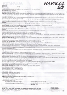 Bột Hapacol 80 DHG giảm đau, hạ sốt (24 gói)