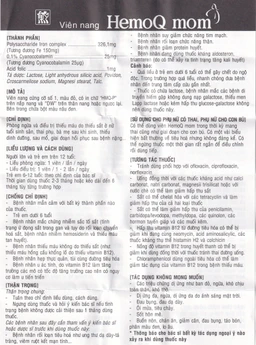 Thuốc HemoQ Mom phòng ngừa và điều trị thiếu máu (3 vỉ x 10 viên)