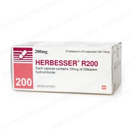 Thuốc Herbesser R200 điều trị tăng huyết áp vô căn, đau thắt ngực ổn định (10 vỉ x 10 viên)