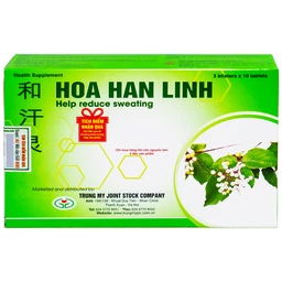 Viên uống giảm mồ hôi Hòa Hãn Linh (3 vỉ x 10 viên)