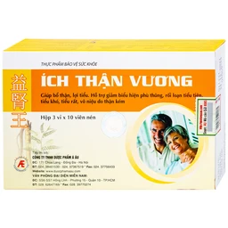 Viên uống bổ thận Ích Thận Vương Á Âu (3 vỉ x 10 viên)