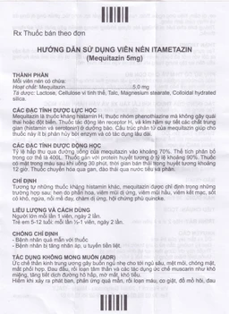 Viên nén Itametazin 5mg Nova Argentia điều trị hen do phấn hoa, viêm mũi dị ứng, viêm kết mạc (2 vỉ x 7 viên)