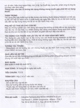 Viên nén Itametazin 5mg Nova Argentia điều trị hen do phấn hoa, viêm mũi dị ứng, viêm kết mạc (2 vỉ x 7 viên)