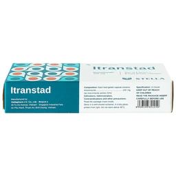 Thuốc Itranstad 100mg Stella điều trị nấm Candida ở miệng, họng, âm đạo, âm hộ (1 vỉ x 6 viên)