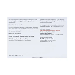 Viên nén Janumet 50mg/1000mg MSD điều trị đái tháo đường típ 2 (4 vỉ x 7 viên)