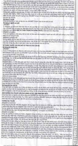 Viên nén Janumet 50mg/500mg MSD điều trị đái tháo đường típ 2 (4 vỉ x 7 viên)