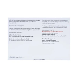 Viên nén Janumet 50mg/850mg MSD điều trị đái tháo đường típ 2 (4 vỉ x 7 viên)