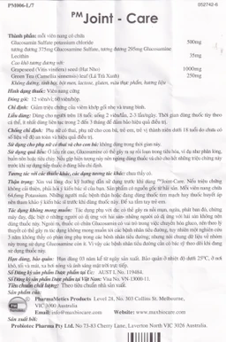 Thuốc PM Joint-Care giảm triệu chứng viêm khớp gối nhẹ và trung bình (5 vỉ x 12 viên)