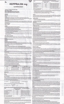 Viên nén Keppra 250mg GSK điều trị các cơn động kinh cục bộ (3 vỉ x 10 viên)