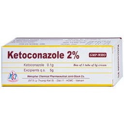 Kem bôi da Ketoconazole 2% Mekophar điều trị nấm ở da và niêm mạc (5g) 