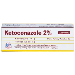 Kem bôi da Ketoconazole 2% Mekophar điều trị nấm ở da và niêm mạc (5g) 