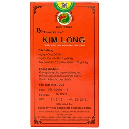Thuốc Kim Long chữa chứng hắt hơi, sổ mũi, ngạt mũi, mặt mũi đau nhức (10 gói x 4g)
