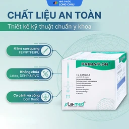 Kim luồn 22G/25mm Primaflon Lamed dễ dàng tiêm xuyên qua da và thành mạch (100 cái) 3