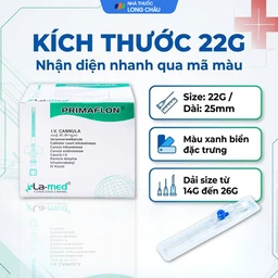 Kim luồn 22G/25mm Primaflon Lamed dễ dàng tiêm xuyên qua da và thành mạch (100 cái) 4
