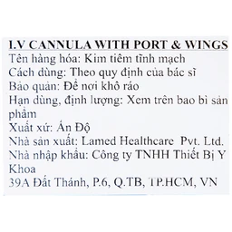 Kim luồn 22G/25mm Primaflon Lamed dễ dàng tiêm xuyên qua da và thành mạch (100 cái)