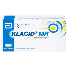 Viên nén Klacid MR 500mg Abbott điều trị nhiễm trùng đường hô hấp (1 vỉ x 5 viên)