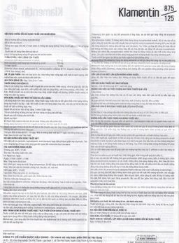 Viên nén Klamentin 875/125 DHG Pharma điều trị viêm xoang, viêm tai giữa, viêm phế quản (2 vỉ x 7 viên)