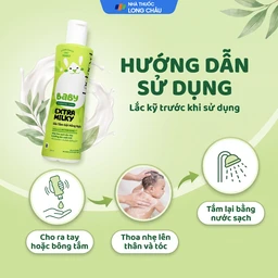 Sữa tắm gội cho bé Lactacyd Baby Extra Milky bảo vệ, nuôi dưỡng da và tóc (250ml) 5
