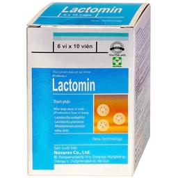 Viên uống Lactomin Novarex bổ sung vi khuẩn có ích, giúp tái lập cân bằng hệ vi sinh đường ruột (6 vỉ x 10 viên) 1