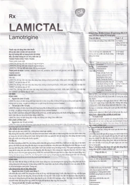 Viên nén Lamictal 50mg GSK điều trị động kinh và phòng ngừa bệnh rối loạn lưỡng cực (3 vỉ x 10 viên)