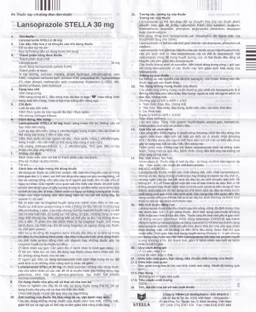 Viên nang cứng Lansoprazole Stella 30mg điều trị loét dạ dày, viêm thực quản (3 vỉ x 10 viên)