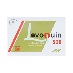 Thuốc Levoquin 500 Pymepharco điều trị các chứng nhiễm trùng (2 vỉ x 4 viên)