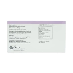 Thuốc Lipiget 20mg Getz hỗ trợ chế độ ăn kiêng trong giảm cholesterol toàn phần (1 vỉ x 10 viên)