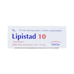 Thuốc Lipistad 10 Stada điều trị tăng cholesterol và Iipid huyết hỗn hợp (3 vỉ x 10 viên)