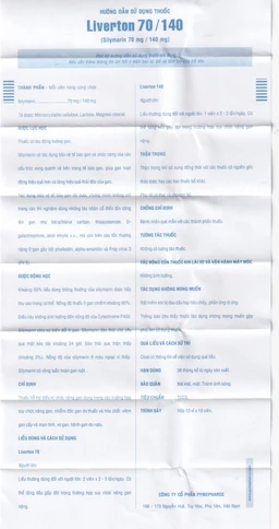 Thuốc Liverton 140 Pymepharco điều trị bệnh gan, giải độc gan, rối loạn về gan (10 vỉ x 10 viên) 