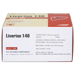 Thuốc Liverton 140 Pymepharco điều trị bệnh gan, giải độc gan, rối loạn về gan (10 vỉ x 10 viên) 