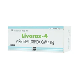 Viên nén Livorax-4 Micro giảm đau và chống viêm xương khớp (10 vỉ x 10 viên)