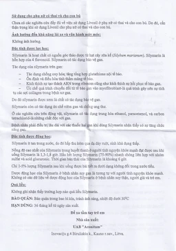 Viên nang cứng Livosil 140mg aconitum hỗ trợ điều trị viêm gan mạn tính, xơ gan (8 vỉ x 15 viên)