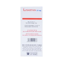 Viên nén Losartan 25mg Domesco điều trị tăng huyết áp, giảm bệnh tim mạch (1 vỉ x 10 viên)