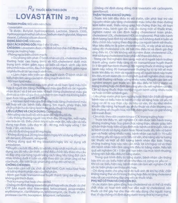 Thuốc Lovastatin 20mg Domesco phòng ngừa biến cố tim mạch (1 vỉ x 10 viên)