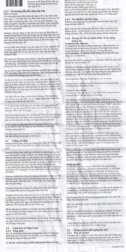 Viên nén Madopar Levodopa And Benserazide 250 Roche điều trị bệnh Parkinson vô căn (30 viên)