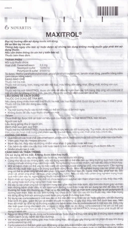 Thuốc mỡ tra mắt Maxitrol điều trị ngắn hạn các tình trạng đáp ứng với corticoid ở mắt (3,5g) 