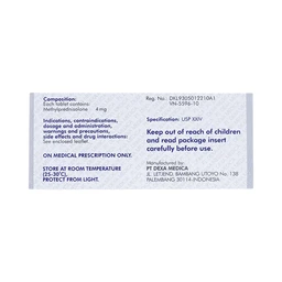 Viên nén Medexa 4mg PT. Dexa Medica chống viêm, giảm viêm khớp dạng thấp (10 vỉ x 10 viên)
