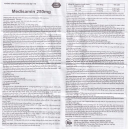 Thuốc Medisamin 250mg Mediplantex điều trị tình trạng chảy máu (10 vỉ x 10 viên) 