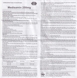 Thuốc Medisamin 250mg Mediplantex điều trị tình trạng chảy máu (10 vỉ x 10 viên) 
