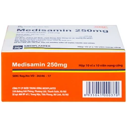 Thuốc Medisamin 250mg Mediplantex điều trị tình trạng chảy máu (10 vỉ x 10 viên) 