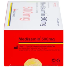 Thuốc Medisamin 500mg Mediplantex điều trị chảy máu ở bệnh ưa chảy máu, rong kinh (10 vỉ x 10 viên) 