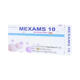 Viên nén Mexams 10 Celogen Pharma điều trị hen, viêm mũi dị ứng theo mùa (3 vỉ x 10 viên)