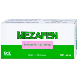 Viên nén Mezafen 60mg Hataphar kháng viêm, giảm đau viêm khớp, đau thắt lưng (3 vỉ x 10 viên)