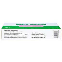 Viên nén Mezafen 60mg Hataphar kháng viêm, giảm đau viêm khớp, đau thắt lưng (3 vỉ x 10 viên)